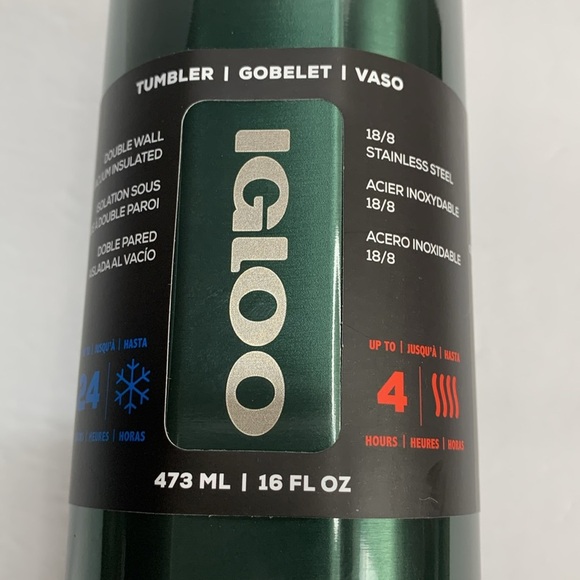 Igloo 16 oz Insulated Tumbler Flip N Sip Green NWT - Picture 5 of 15